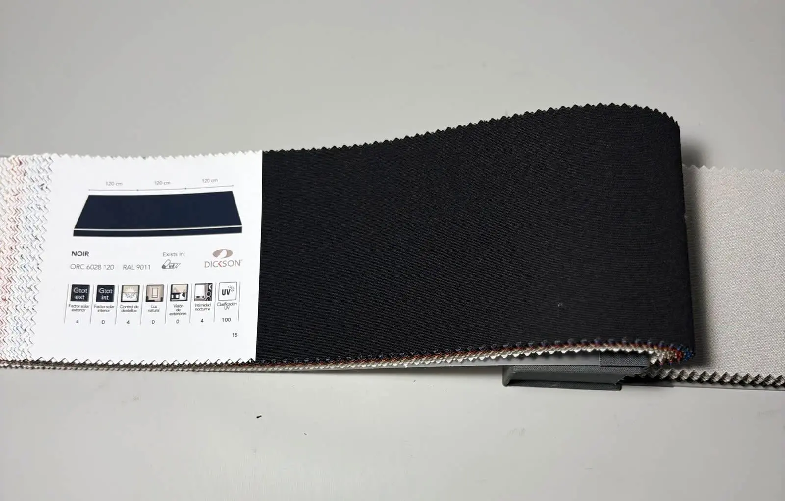 muestra de lona lisa